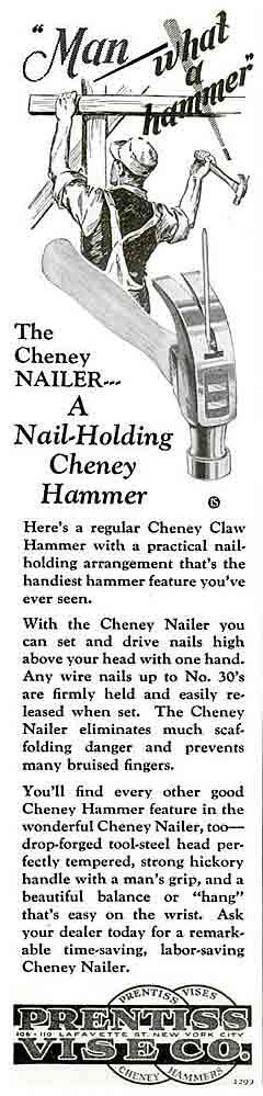 Cheney Nailer Advertisement Popular Science December 1927