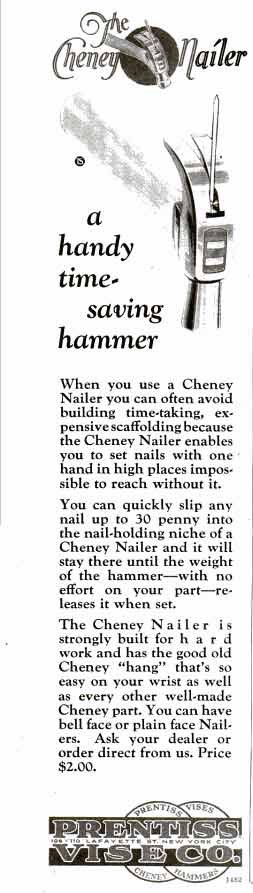 Cheney Nailer Advertisement Popular Science February 1928